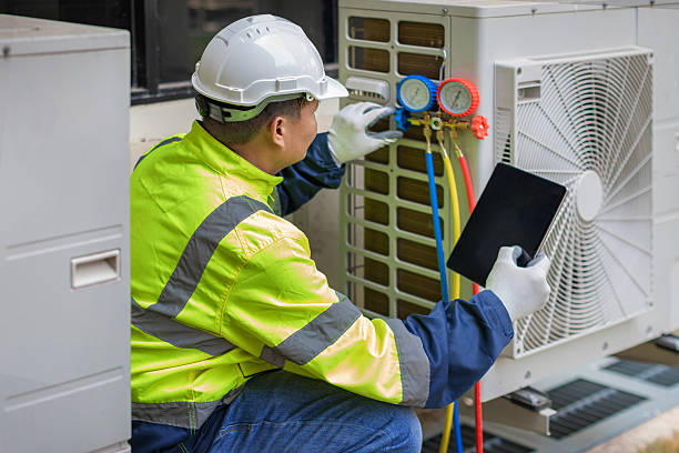 Professional Hvac technician working in Darlington, WI